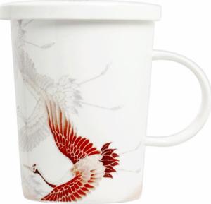 Kubek do herbaty z filtrem, porcelanowy Żurawie 300ml - Royal Tea 1