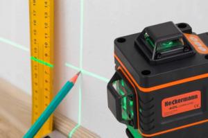 Heckermann Laser krzyżowy 4DL zielony 25 m 12