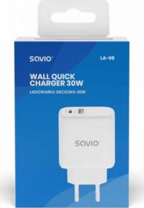 Ładowarka Savio LA-06 1x USB-A 1x USB-C 3 A (1_811675) 3