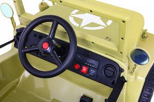 Ramiz Auto na akumulator Retro Wojskowy Beżowy 9