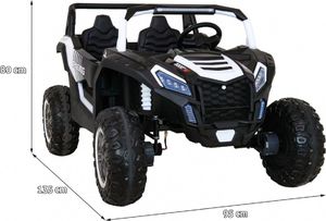 Ramiz Auto Buggy XXL ATV Racing STRONG 4x4 na akumulator Biały 2