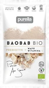 Purella Food Baobab BIO. Prebiotyk. Wapń + Witamina C 21 g 1