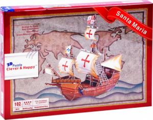 Jokomisiada Puzzle 3D statek Santa Maria okręt 102ele ZA3789 4