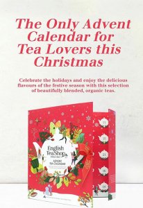 Kalendarz adwentowy English Tea Shop ze wstążką Red Book 25 piramidek 2