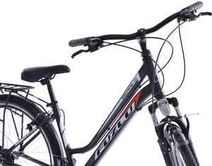 Fuzlu Rower trekkingowy 28 Fuzlu Escape 1.0 Lady (18") czarny/czerwony/biały mat 2