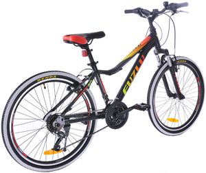 Fuzlu Fuzlu Team 24 alu. (14,5") czarny/zółty/czerwony połysk rower górski 2