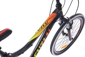 Fuzlu Fuzlu Team 24 alu. (14,5") czarny/zółty/czerwony połysk rower górski 5