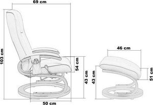 Stilista FOTEL WYPOCZYNKOWY Z FUNKCJĄ MASAŻU + GRZANIE Unw 8