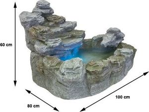 Stilista KASKADA FONTANNA OGRODOWA OLYMP 5 KOLORÓW ŚWIATŁA Unw 2