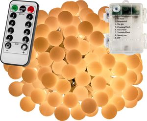 Lampki choinkowe VOLTRONIC 50 LED białe ciepłe 1