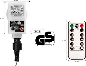 VOLTRONIC KURTYNA ŚWIETLNA ZWISAJĄCE SOPLE LAMPKI 3x3M 300 BIAŁYCH DIOD Unw 15