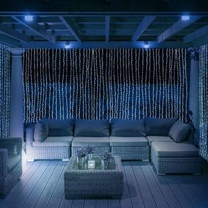 VOLTRONIC KURTYNA ŚWIETLNA ZWISAJĄCE SOPLE LAMPKI 3x3M 300 BIAŁYCH DIOD Unw 8