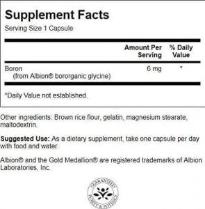 Swanson SWANSON Boron from Albion Boroganic Glycine 60 Kapsułek wegetariańskich 2