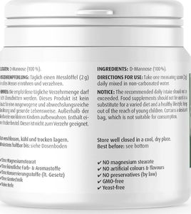 Zein Pharma ZEIN PHARMA Natural D-Mannose Powder (D-Mannoza) 200g 2