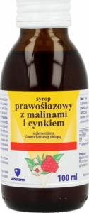 Aflofarm Aflofarm syrop prawoślazowy Malina i Cynk 100 ml 1