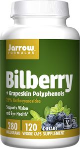 JARROW FORMULAS Bilberry i Grapeskin Polyphenols 120 kapsułek JARROW FORMULAS 1