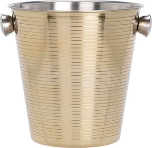 EXCELLENT HOUSWARE Cooler metalowy z uchwytami złoty 22 cm 1