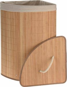 Kosz na pranie Storage Solutions Kosz na pranie narożny bambusowy brąz 1