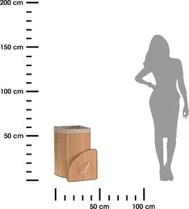 Kosz na pranie Storage Solutions Kosz na pranie narożny bambusowy brąz 3