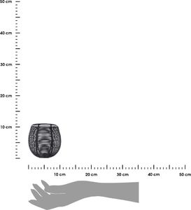 H&S Decoration Metalowy druciany lampion czarny 10 cm 3