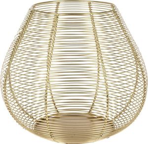 H&S Decoration Metalowy druciany lampion złoty 20 cm 1