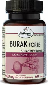 HERBAPOL Burak FORTE z żelazem i witaminą C 60tabl. HERBAPOL KRAKÓW 1
