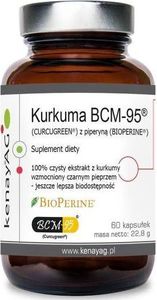 Kenay Kurkuma BCM-95 (CURCUGREEN) z piperyną (BIOPERINE) (60 kapsułek) - kenay 1