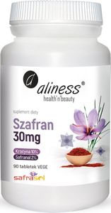 Aliness ALINESS Szafran Safrasol 2%/10% 30mg 90 Tabletek wegetariańskich 1
