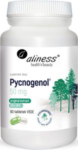 Aliness ALINESS Pycnogenol Extract 65% 50mg 60 Tabletek wegetariańskich 1