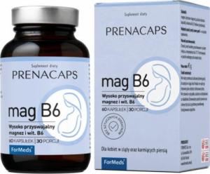 Formeds ForMeds PRENACAPS Mag B6 (Magnez + Witamina B6 dla Kobiet w ciąży) 60 Kapsułek 1