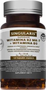 Singularis-Herbs Witamina K2 MK-7 120 g i witamina D3 2000 IU 120 kapsułek miekkich Singularis 1