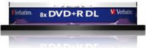 Verbatim DVD+R DOUBLE LAYER 8.5GB 8X 10pack AZO MATT SILVER cake box (43666) 1