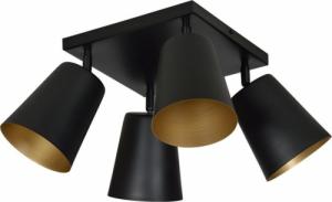 Lampa sufitowa Selsey SELSEY Lampa sufitowa Lanciano czarna ze złotym wnętrzem x4 1