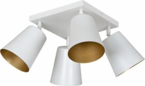 Lampa sufitowa Selsey SELSEY Lampa sufitowa Lanciano biała ze złotym wnętrzem x4 1