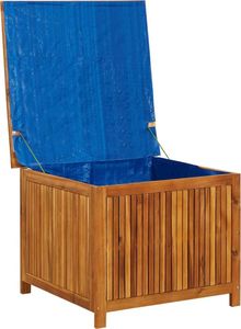 Skrzynia ogrodowa vidaXL 75x75x58 cm lite drewno akacjowe Brąz 6