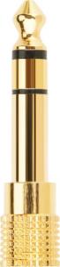 Adapter AV Mozos Jack 3.5mm - Jack 6.3mm złoty (MA6335) 3