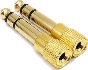 Adapter AV Mozos Jack 3.5mm - Jack 6.3mm złoty (MA6335) 5