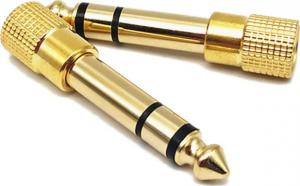 Adapter AV Mozos Jack 3.5mm - Jack 6.3mm złoty (MA6335) 6