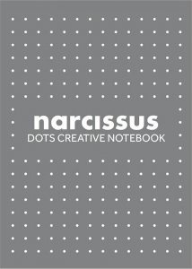 Narcissus Zeszyt A5/56K kropki szary (6szt) NARCISSUS 1