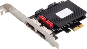 Kontroler MicroConnect PCIe 2.0 x1 - 2x eSATA + 2x SATA III (MC-SATA3-T4) 1