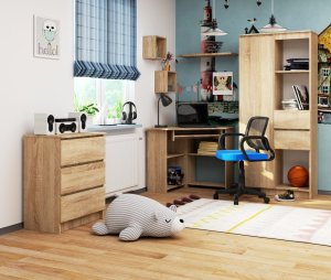 Biurko Fabryka Mebli Akord Ted Jasnobrązowe 80 cm x 80 cm 5