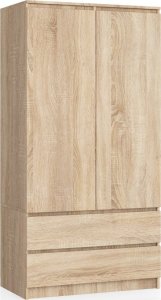 Fabryka Mebli Akord SZAFA S 90 cm 2 DRZWI 2 SZUFLADY SONOMA 1