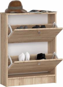 Fabryka Mebli Akord Szafka na buty 2 uchylne drzwiczki 60 cm Dąb Sonoma 2