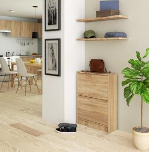 Fabryka Mebli Akord Szafka na buty 2 uchylne drzwiczki 60 cm Dąb Sonoma 3