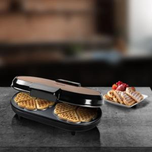 Gofrownica Bestron Bestron double heart waffle maker ADWM730CO - 1200W, copper 4