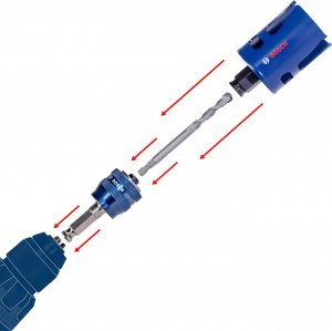 Bosch Zestaw pił otwornic EXPERT Construction Material 20/25/32/38/51/64 mm, 10 szt. 2608900490 5