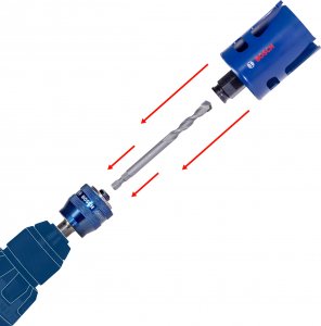 Bosch Zestaw pił otwornic EXPERT Construction Material 20/25/32/38/51/64 mm, 10 szt. 2608900490 6