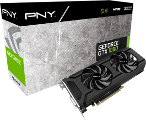 Karta graficzna PNY GeForce GTX 1060 6GB GDDR5 (192 Bit) DVI, HDMI, 3xDP, BOX (GF1060GTX6GEPB) 1