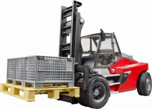 Bruder Wózek widłowy Linde HT160 z paletą i z koszem 5
