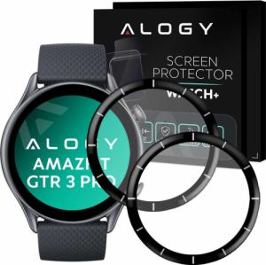 Alogy Alogy 2x Szkło na smartwatch elastyczne 3D do Xiaomi Amazfit GTR 3 Pro Black uniwersalny 1